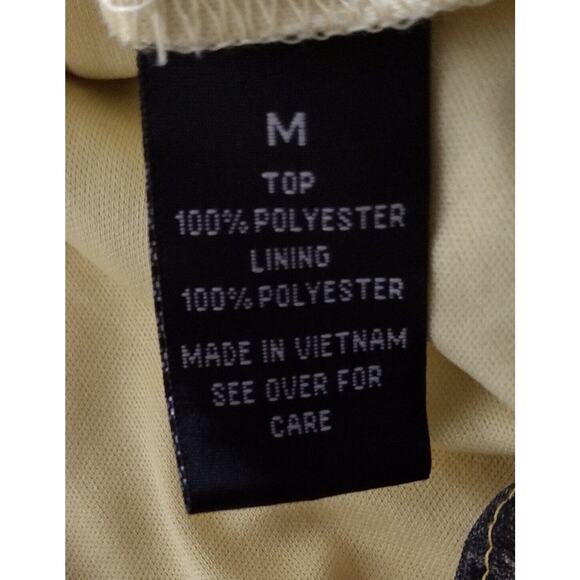 BCX Women's Size Medium Sleeveless Blouse Multilayered Chiffon Gold Hardware - Picture 5 of 8